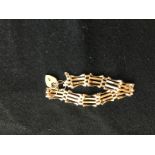 9CT GOLD GATE BRACELET 8.5G