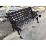 ANTIQUE STYLE METAL RECLAIMED GARDEN BENCH PROJECT