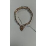 9CT GOLD GATE BRACELET WEIGHT 7.9G