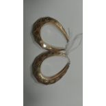 9CT GOLD HOOP EARRINGS 5.7G