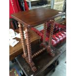 BOOBIN LEG MAHOGANY SIDE TABLE