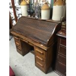 OAK ROLLTOP BUREAU