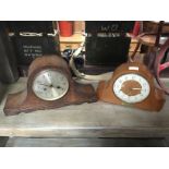 PAIR OF ART DECO MANTLE CLOCKS