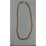 9CT GOLD NECKLACE (BROKEN CLASP) 20 INCH 8.6G