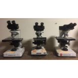 LEITZ, TWO 'LABORLUX 12 MICROSCOPES' Together with an Olympus CH2 microscope and a Horizon Mini E