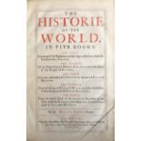 SIR WALTER RALEIGH, 'THE HISTORY OF THE WORLD', FIVE VOLS IN ONE, 1666. Condition: rebound