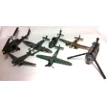 CORGI DIECAST, A COLLECTION OF SEVEN 1.48 MODEL MILITARY AIRPLANES To include Royal Air Force