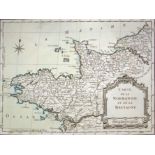 A COLLECTION OF 18TH CENTURY AND LATER BLACK AND WHITE ENGRAVINGS OF MAPS Two maps of Oragon