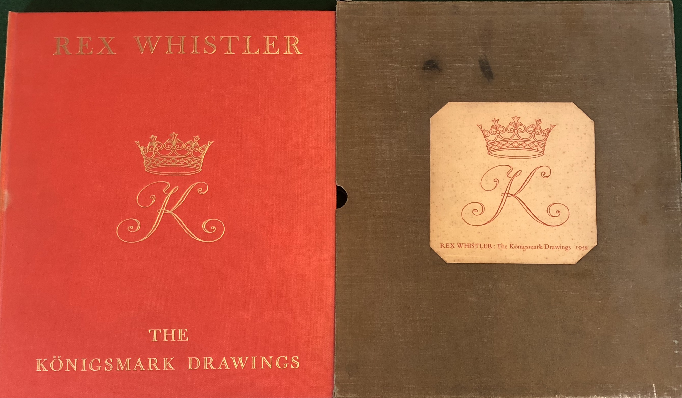 REX WHISTLER, RICHARDS, 'THE KONIGSMARK DRAWINGS', FOLIO, 1952. Condition: sound, slipcase bumped