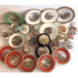 A COLLECTION OF 19TH CENTURY AND LATER PRATT WARE Comprising nine pot lids including 'The Times' and