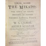 A LATE 19TH/EARLY 20TH CENTURY PIANO SHEET MUSIC BOOK, II VOLS 'Mikado', by Gilbert and Sullivan,