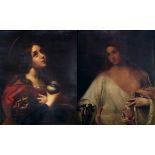 FOLLOWER OF TIZIANO VECELLIO (A.K.A. TITIAN AND CARLO DOLCI), A PAIR OF 19TH CENTURY OILS ON