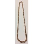 A 9CT GOLD ALBERT LINK CHAIN Having a tapering links and plain gold clasp, held in a fitted velvet