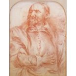 FOLLOWER OF SIR ANTHONY VAN DYCK, FLEMISH, 1599 - 1641, AN 18TH CENTURY RED CHALK DRAWING Of Jan