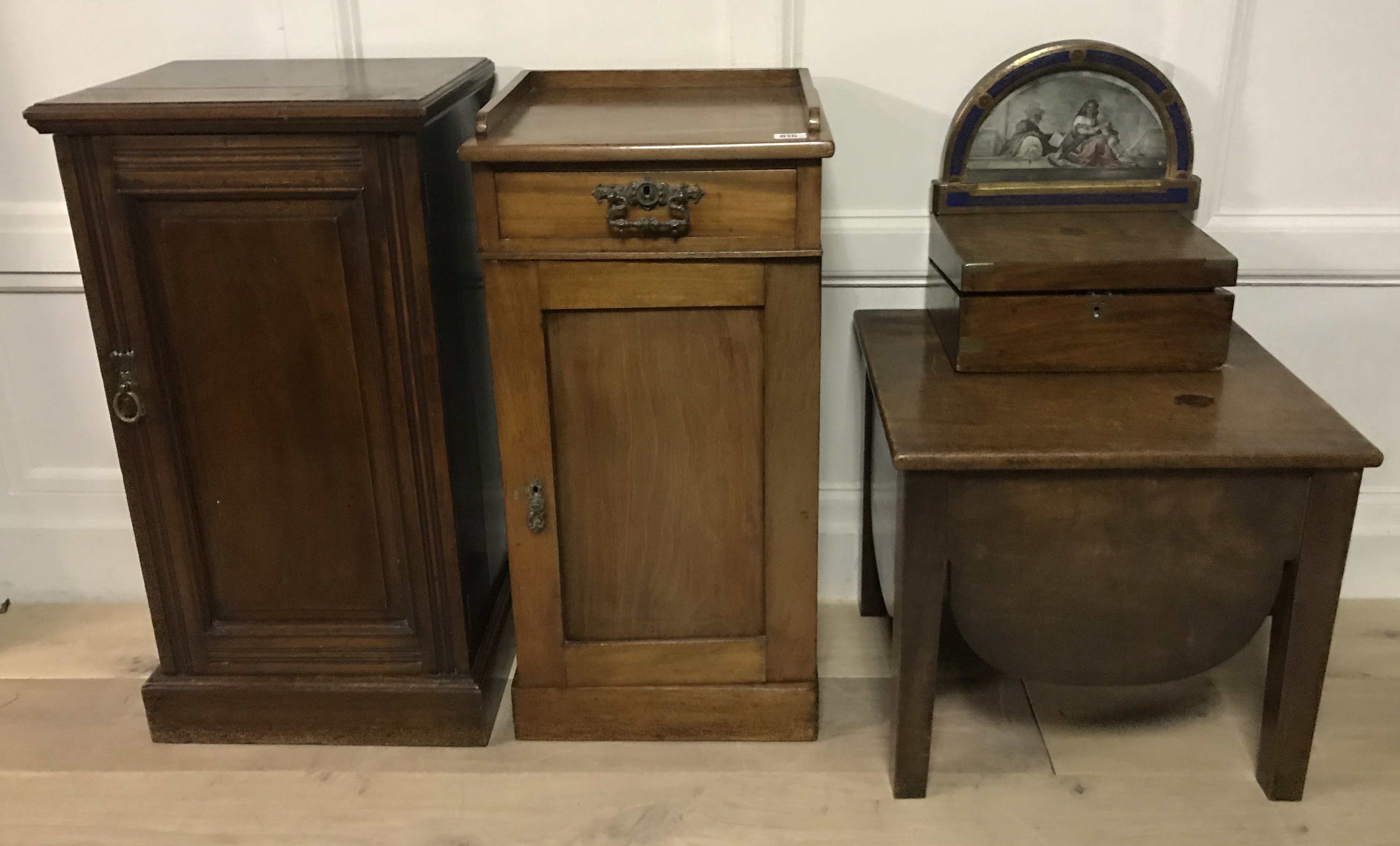 TWO MAHOGANY POT CUPBOARDS One by Ingram's of London, together with a 19th Century mahogany