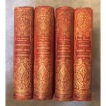 PAUL LACROIX, MOYAN AGE, RENAISSANCE, 'THE ARTS, SCIENCE, LETTERS AND COSTUMES', FOUR VOLS In red