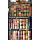 A COLLECTION OF THIRTY-SEVEN VICTORIAN LEATHER BOUND LAW BOOKS To include 'Law Journal Reports',