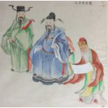 A COLLECTION OF SIXTY-SIX 19TH CENTURY CHINESE WATERCOLOURS ON RICE PAPER Including street