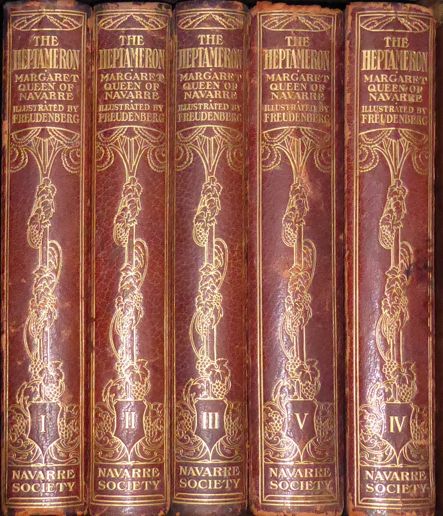 SAINTSBURY, 'THE HEPTAMERONE', FIVE VOLS Privately printed for The Navarre Society, 1912. Condition: