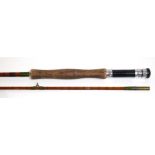 A DALESMAN SPLIT CANE FLY ROD AND A SHAKESPEARE OBERON HL (APPROX 10FT)