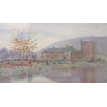 WILMOT PILSBURY, 1840 - 1908, A 19TH CENTURY WATERCOLOUR Landscape, Stokesay Castle, Shropshire,