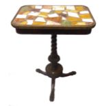 A 19TH CENTURY MAHOGANY SPECIMEN TOP TABLE Raised on a twist column over three downswept legs