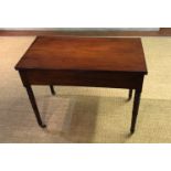 A RARE WILLIAM IV PERIOD MAHOGANY TEA/WRITING TABLE The fold over top above a single drawer