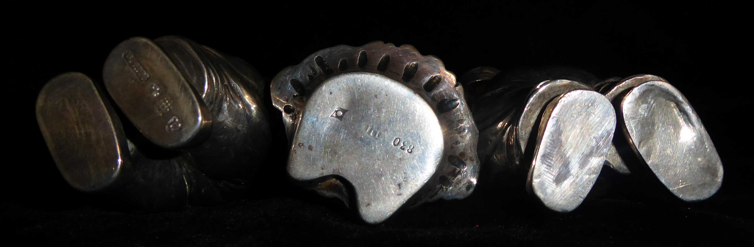 A COLLECTION OF THREE EARLY 20TH CENTURY DUTCH SILVER PEPPER POTS Two modelled as boys, marked 'BHM' - Image 4 of 5