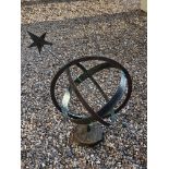 A BRONZE ARMILLARY SPHERE. (81cm)