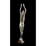 SERGIO ROSSI, A 20TH CENTURY MURANO GLASS FIGURAL SCULPTURE OF AN ELONGATED MALE FORM Raised on a