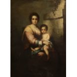 AFTER BARTOLOMÉ ESTEBAN MURILLO, A LARGE AND IMPRESSIVE LATE 18TH/EARLY 20TH CENTURY OIL ON CANVAS