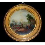 FOLLWER OF HENRY JOSEPH VAN BLARENBERGHE, 1741 - 1826, A 19TH CENTURY CIRCULAR MINIATURE Continental