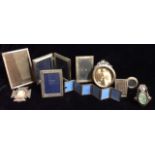 A COLLECTION OF 20TH CENTURY SILVER PHOTOGRAPH FRAME To include a concertina frame with six glazed