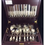 A MILLENNIUM HALLMARKED SILVER CANTEEN OF CUTLERY Comprising 151 pieces, rattail pattern, hallmarked