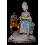 MEISSEN, A PORCELAIN FIGURE From a series of emblematic of the five senses, by J.C. Schonhiet,