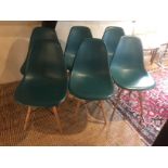 A SET OF SIX CONTEMPORARY ITALIAN DESIGN CHAIRS.