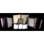 EIGHT 20TH CENTURY SILVER PHOTOGRAPH FRAMES To include a Mappin & Webb two section folding frame