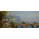 MARIA ADA GIANNI, ITALIAN, 1800 - 1900, A PAIR OF WATERCOLOURS Landscape views, Mount Versuvius,