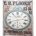 POINT OF SALE POSTER, 'FLOOK'S WATCHMAKER, MERTHYR, WALES', CIRCA 1920. (142cm x 102cm) Condition: a