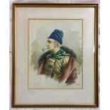 UMBERTO ZINI, 1878 - 1964, AN EARLY 20TH CENTURY ITALIAN WATERCOLOR Smoking gypsy, signed lower