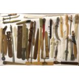 A LARGE COLLECTION OF 19TH CENTURY AND LATER VARIOUS DESK LETTER OPENERS To include bone, wood and