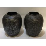 POOLE POTTERY, A PAIR OF STUDIO ART VASES.
