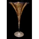 TIFFANY & CO., AN EARLY 20TH CENTURY AMERICAN SILVER TRUMPET VASE Having a flared rim with flutes,