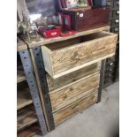 HANDMADE RECLAIMED PINE INDUSTRIAL KITCHEN DRAWER UNIT