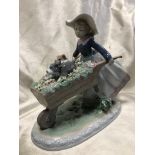 LLADRO SPANISH PORCELAINE, A BARROW OF FUN YEAR 1987 MODEL 5460 GOOD CONDITION