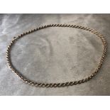 A 9CT GOLD ROPE CHAIN WEIGHT 3.83G