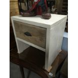 HANDMADE RECLAIMED BEDSIDE TABLE AND DRAWER