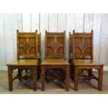 6 SOLID OAK CHURCH CHAPEL CLURGY CHAIRS