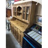LARGE VICTORIAN PINE DRESSER WITH 6 DRAWERS AND 5 CUPBOARDS GOOD CONDITION H X 199.5 D X 51.5 W X