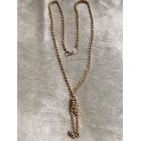 A 9CT GOLD CHAIN ROPE NECKLACE WEIGHING 4.6G